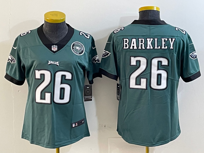 Youth Philadelphia Eagles #26 Barkley green 2025 Nike NFL jersey style 1->youth nfl jersey->Youth Jersey